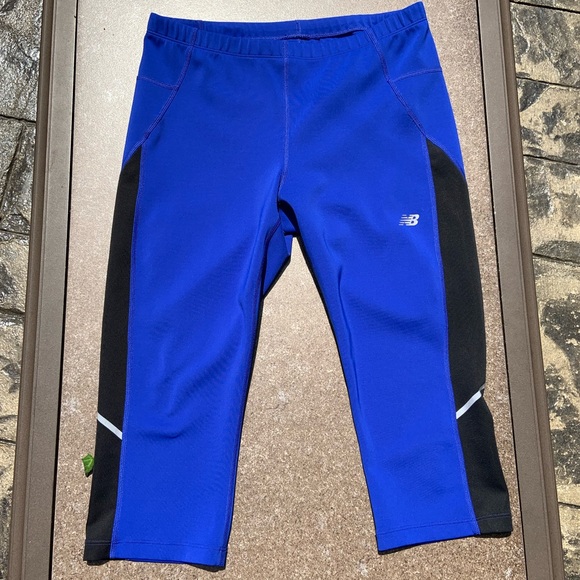 New Balance Pants - 🌻New Balance Blue & Black Cropped Legging Size L